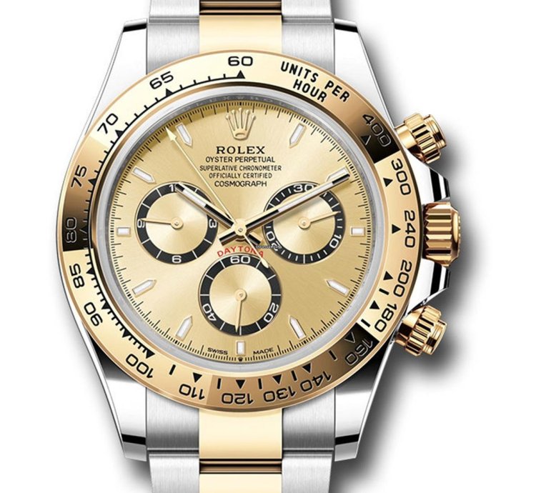 Rolex Daytona New Daytona 126503 Champagne Index Dial Two Tone Yellow Gold Stainless Steel