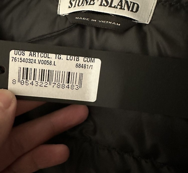 Stone Island Olive Puffer Down Jacket Size
