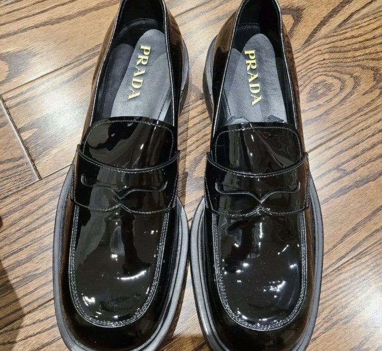 Prada Leather Penny Loafers