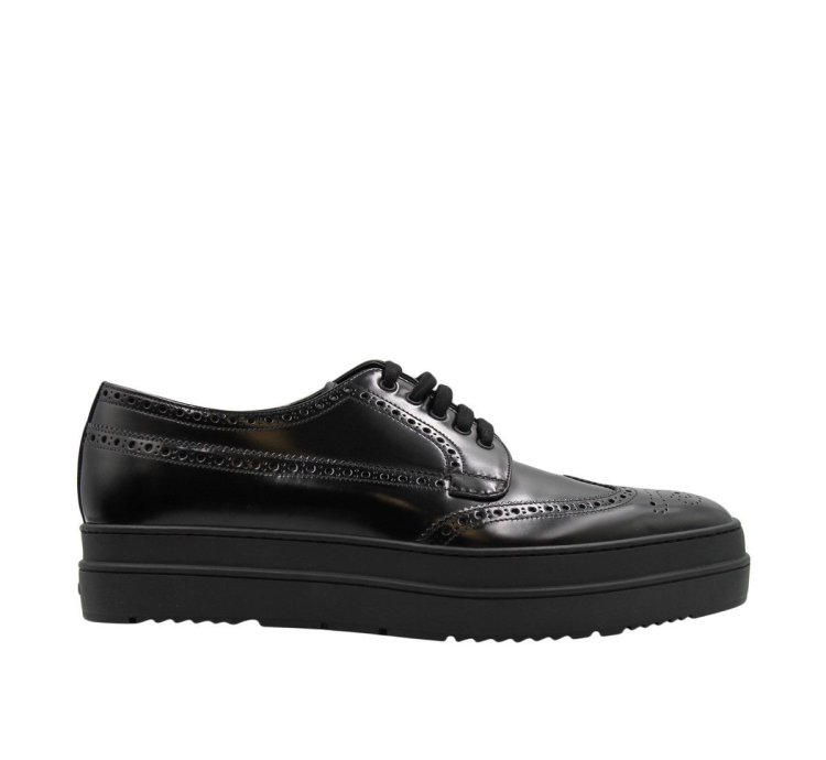 Prada Leather Platform Derbies
