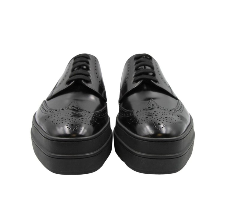 Prada Leather Platform Derbies