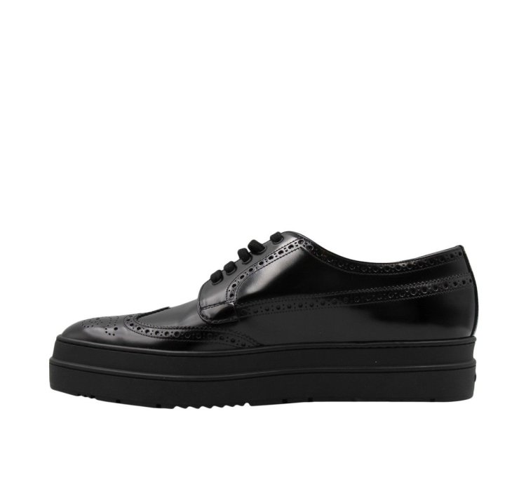 Prada Leather Platform Derbies