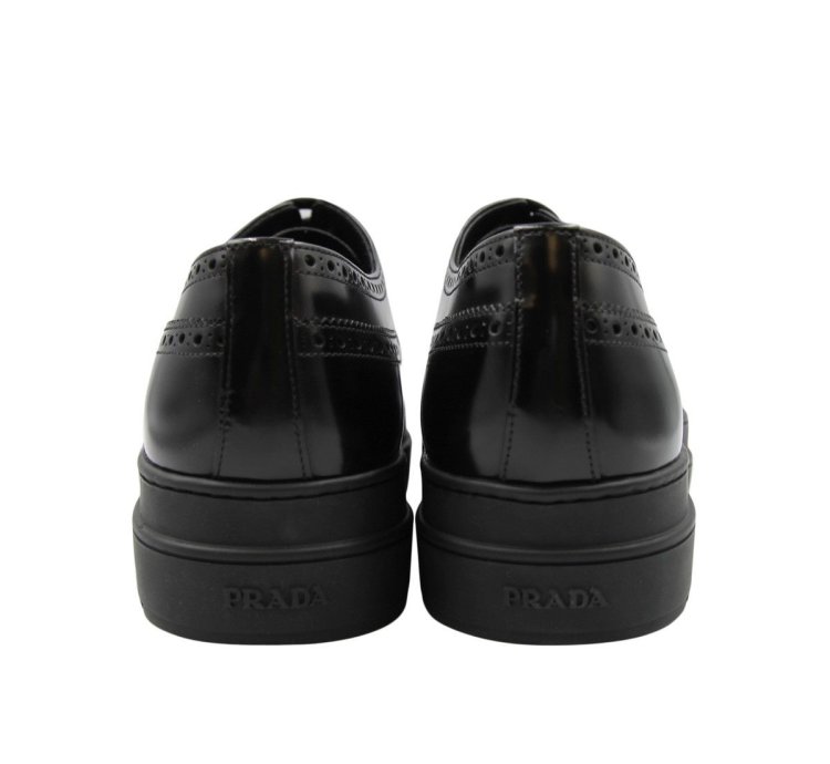 Prada Leather Platform Derbies