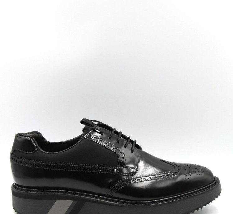 Prada Leather Platform Derby Shoes