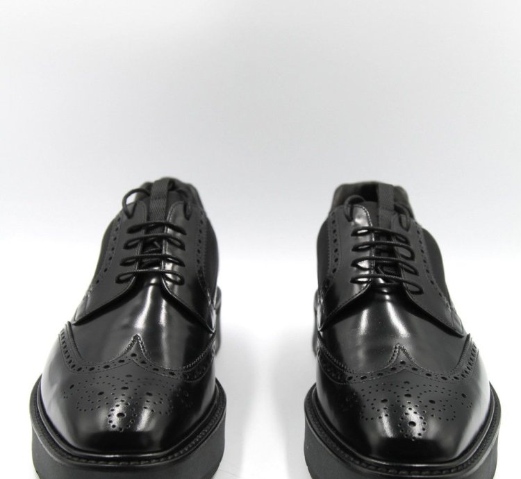 Prada Leather Platform Derby Shoes