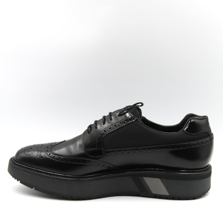 Prada Leather Platform Derby Shoes
