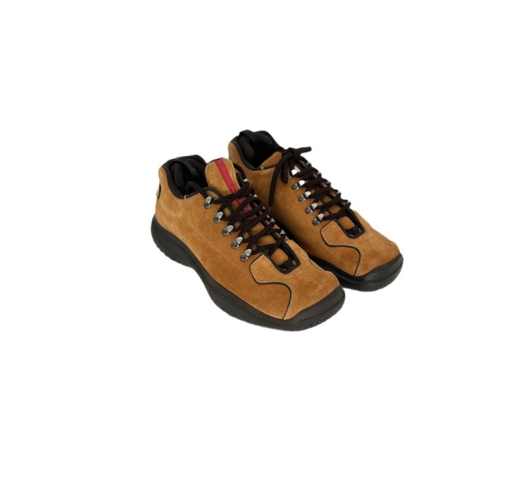 Prada Linea Rossa Orange Suede Walking Boot