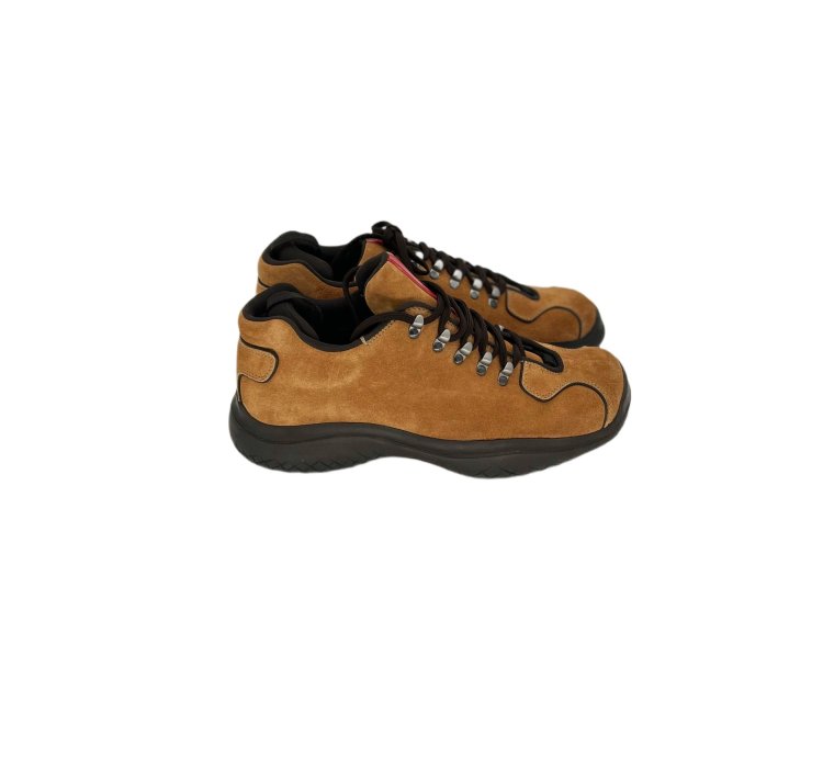 Prada Linea Rossa Orange Suede Walking Boot