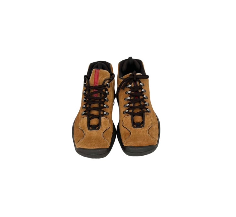 Prada Linea Rossa Orange Suede Walking Boot