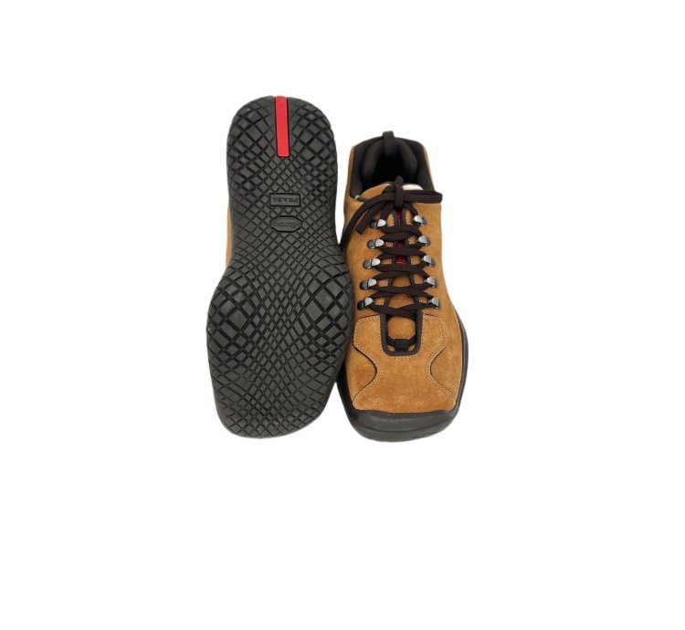 Prada Linea Rossa Orange Suede Walking Boot