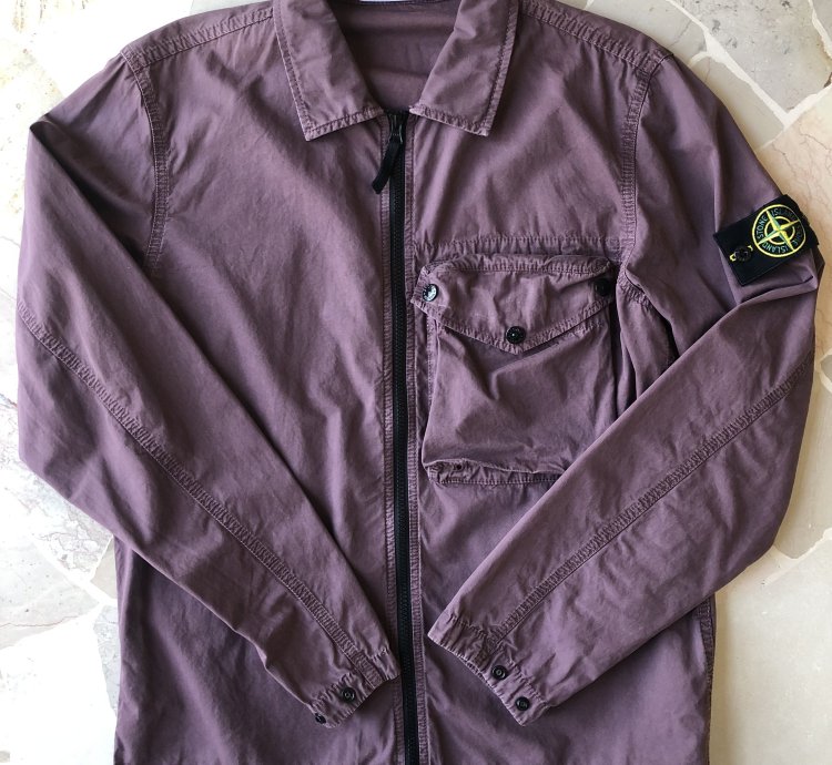 Stone Island Overshirt Brushed Cotton Canvas Jacket Shirt