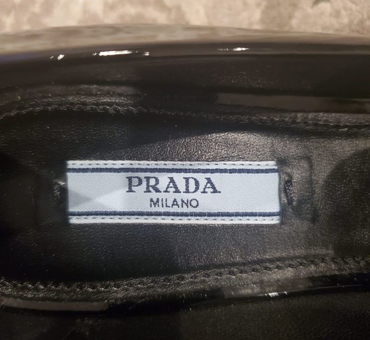 Prada Loafers Leather Black Chunk Heel Sz 8 5us 38 5