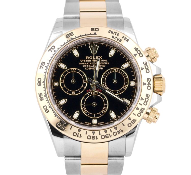 Rolex Daytona Two Tone Black Dial Oyster Bracelet 116503