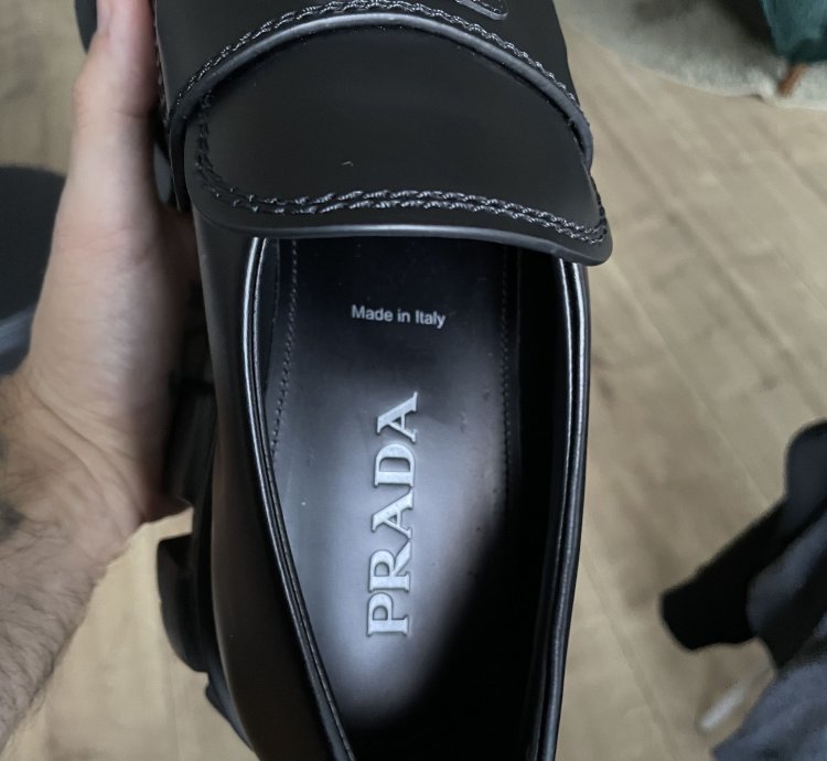 Prada Loafers Monolith Brushed Leather
