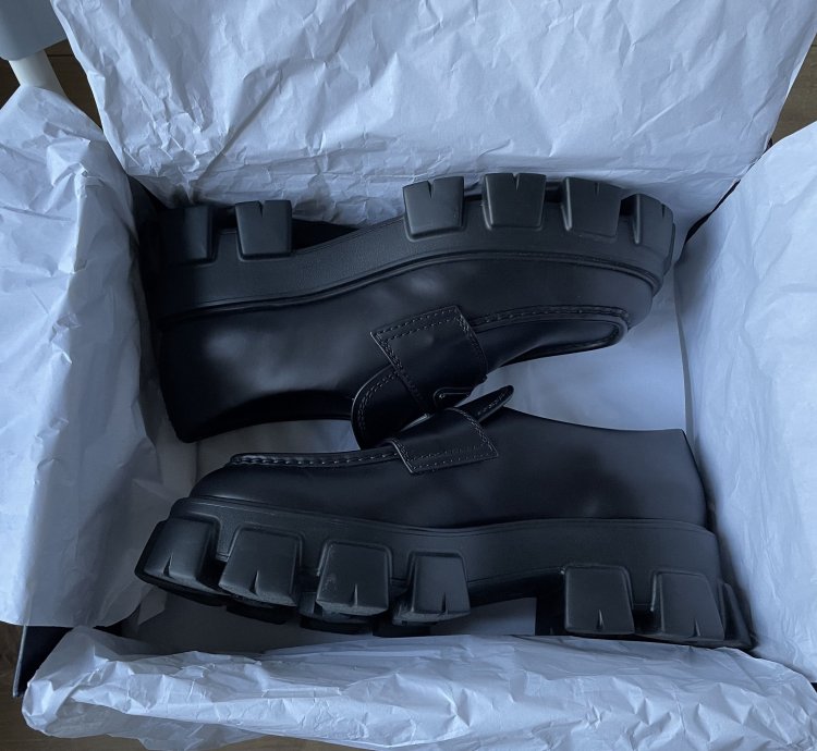 Prada Loafers Monolith Brushed Leather