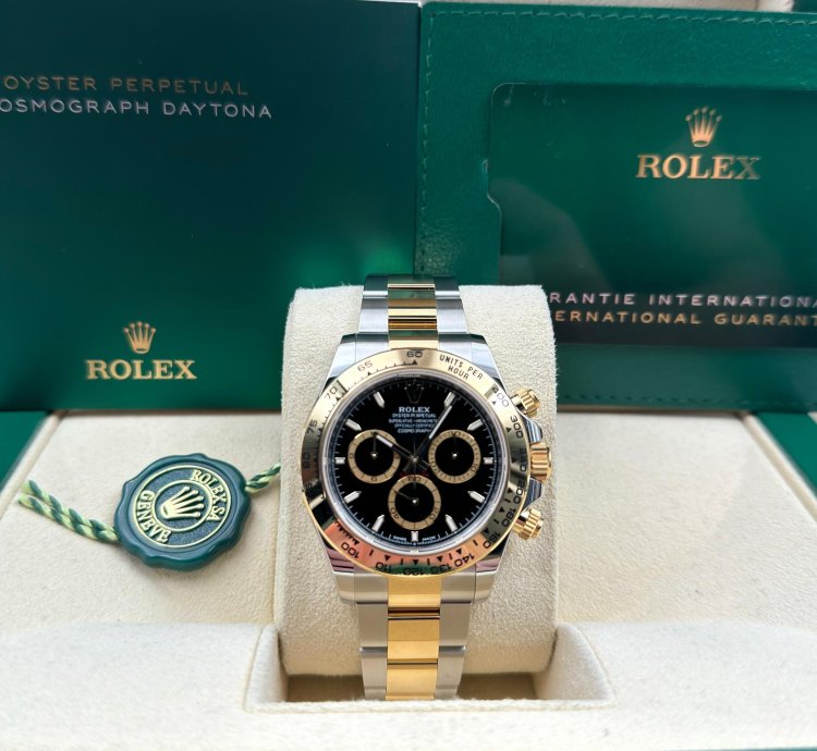 Rolex Daytona Unworn Cosmograph Daytona 40mm Black Dial Two Tone Bracelet 126503 Box Papers 2024