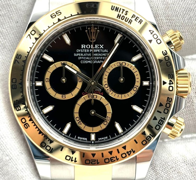 Rolex Daytona Unworn Cosmograph Daytona 40mm Black Dial Two Tone Bracelet 126503 Box Papers 2024