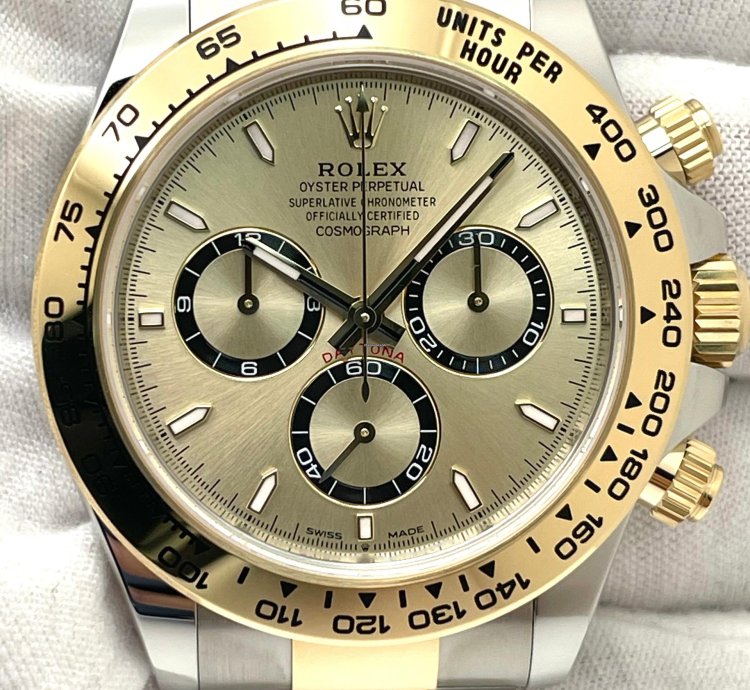 Rolex Daytona Unworn Cosmograph Daytona 40mm Champagne Dial Two Tone Bracelet 126503 Box Papers 2024