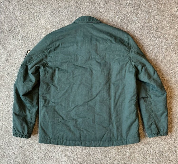 Stone Island Padded Zipped Overshirt Jacket Petrol