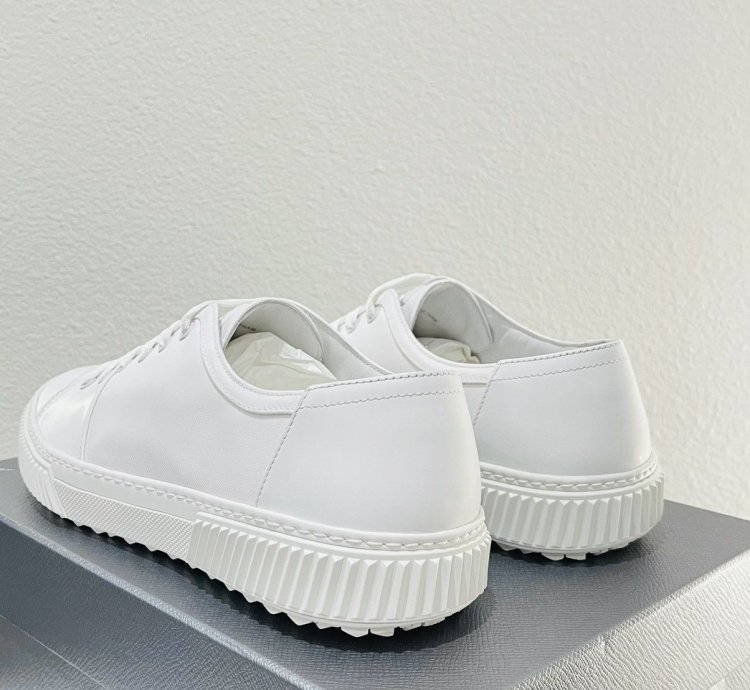 Prada Low Top Canvas Leather Sneakers Shoes