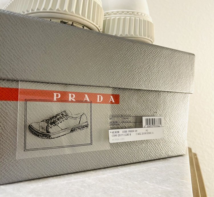 Prada Low Top Canvas Leather Sneakers Shoes