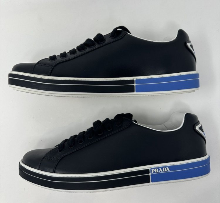 Prada Low Top Leather Sneakers