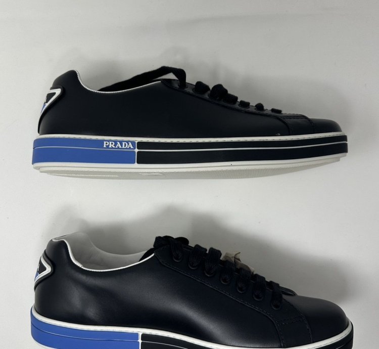 Prada Low Top Leather Sneakers