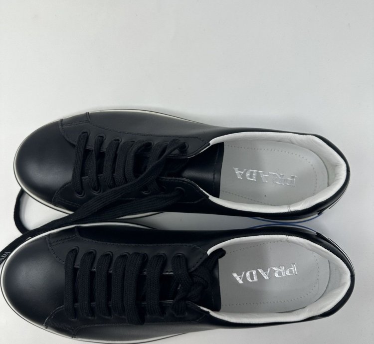 Prada Low Top Leather Sneakers