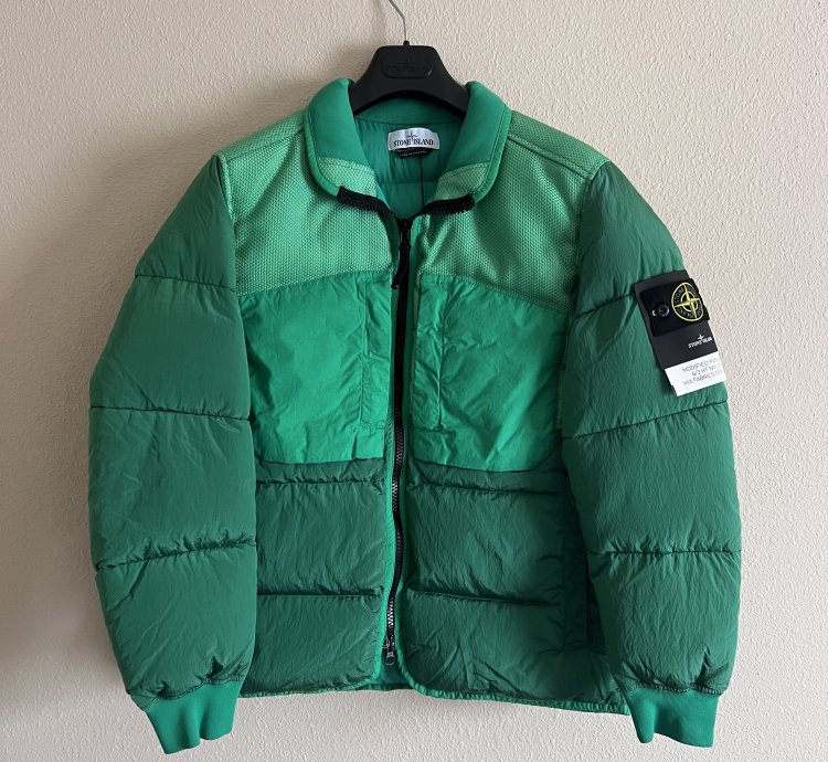 Stone Island Panama Nylon Metal Down Jacket In Green