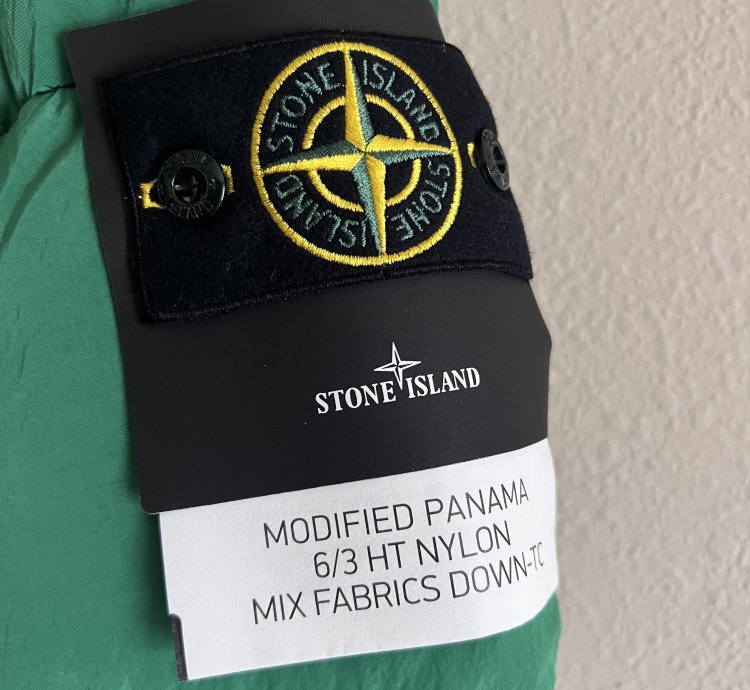 Stone Island Panama Nylon Metal Down Jacket In Green