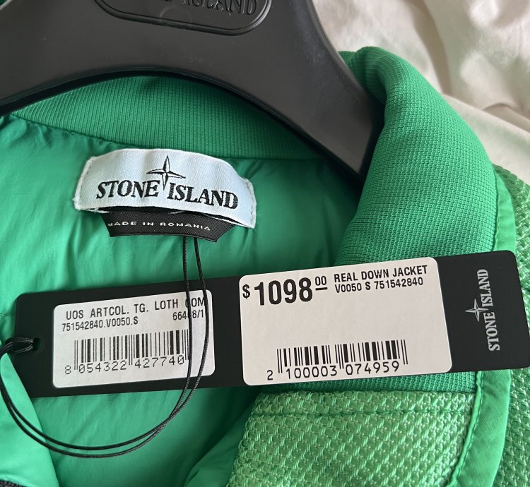 Stone Island Panama Nylon Metal Down Jacket In Green