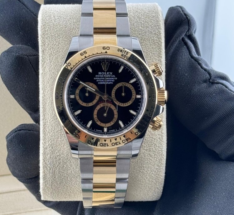 Rolex Daytona Yellow Gold And Steel Black Dial 126503
