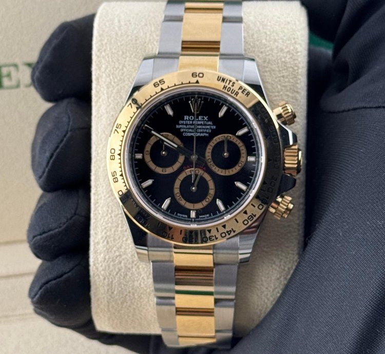Rolex Daytona Yellow Gold And Steel Black Dial 126503