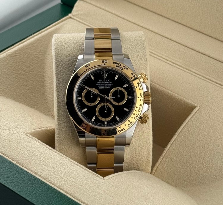 Rolex Daytona Yellow Gold And Steel Black Dial 126503