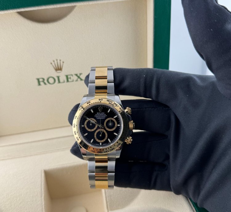 Rolex Daytona Yellow Gold And Steel Black Dial 126503
