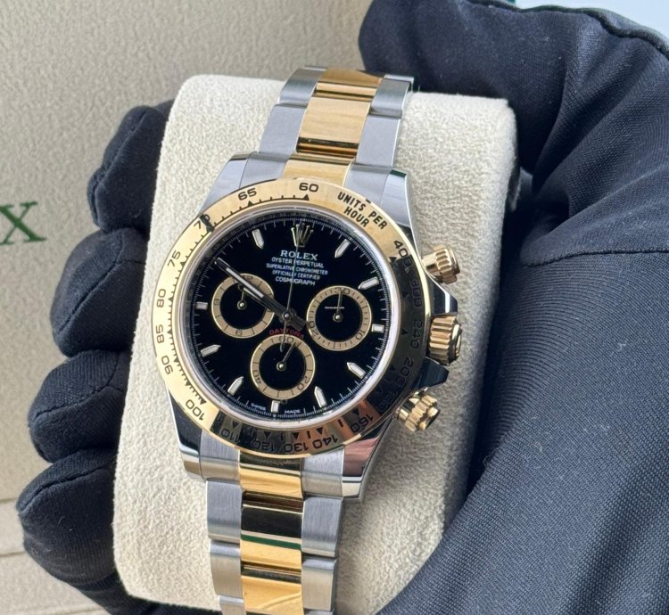 Rolex Daytona Yellow Gold And Steel Black Dial 126503
