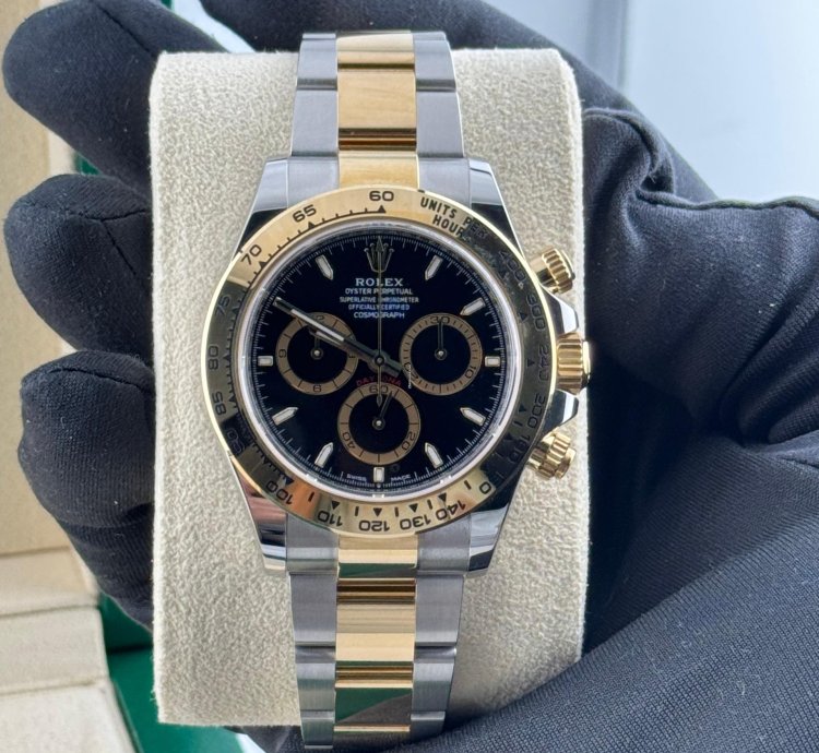 Rolex Daytona Yellow Gold And Steel Black Dial 126503