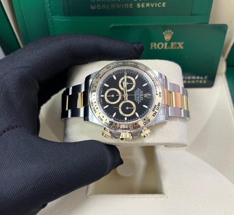 Rolex Daytona Yellow Gold And Steel Daytona Black Index Dial - Oyster Bracelet 126503
