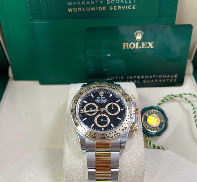 Rolex Daytona Yellow Gold And Steel Daytona Black Index Dial - Oyster Bracelet 126503