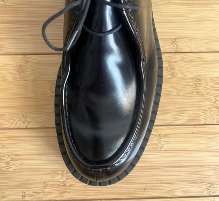 Prada Men Black Spazzolato Leather Shoes