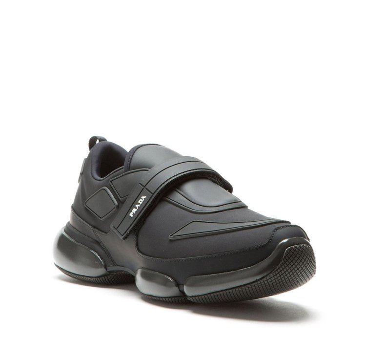 Prada Men Cloudbust Sneaker Shoes Black Strapped