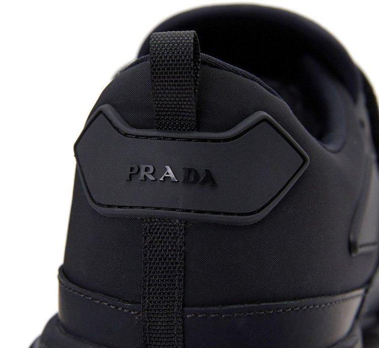 Prada Men Cloudbust Sneaker Shoes Black Strapped