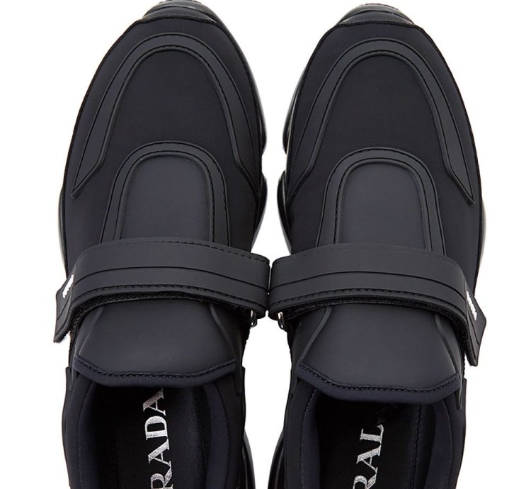 Prada Men Cloudbust Sneaker Shoes Black Strapped