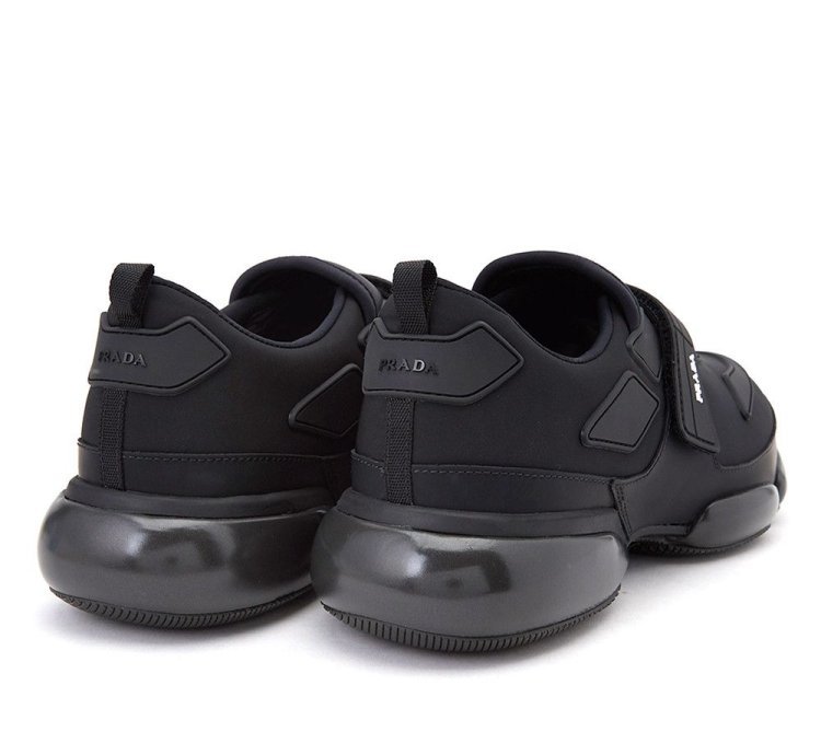 Prada Men Cloudbust Sneaker Shoes Black Strapped