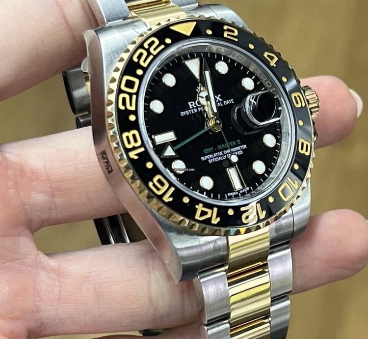 Rolex Gmt-master Ii 116713ln Stainless Steel With Yellow Gold Watch