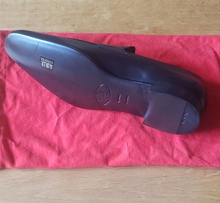 Prada Men Leather Shoes Size Uk9 Us10 New Old Stock