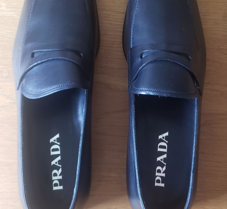 Prada Men Leather Shoes Size Uk9 Us10 New Old Stock