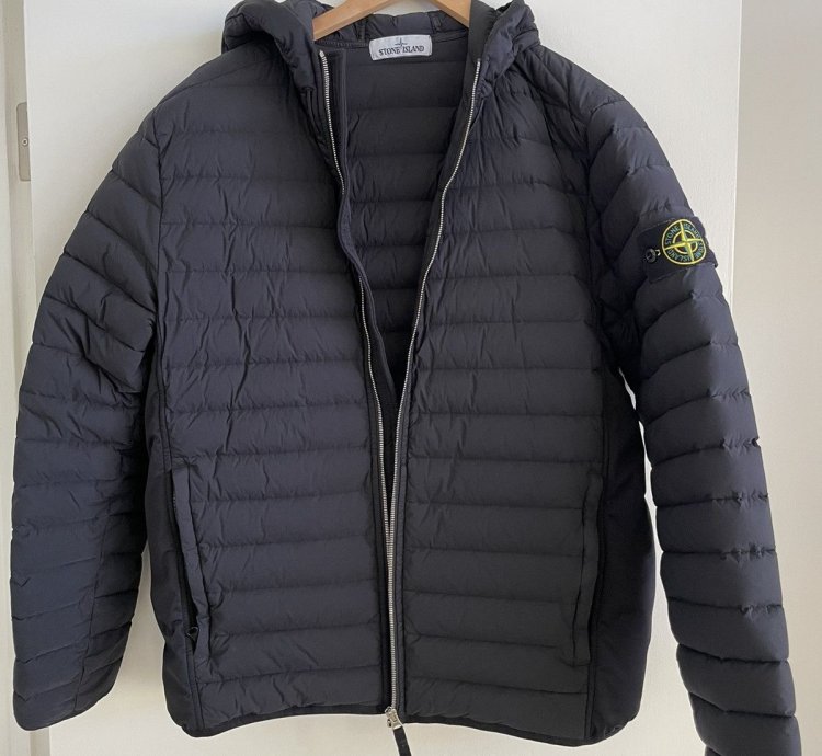 Stone Island Puffer Down Jacket Black Size Large