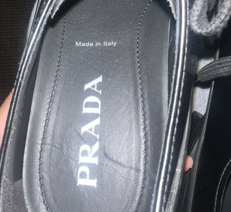 Prada Mens Leather Monolith Spazzolato Lace-up Derby