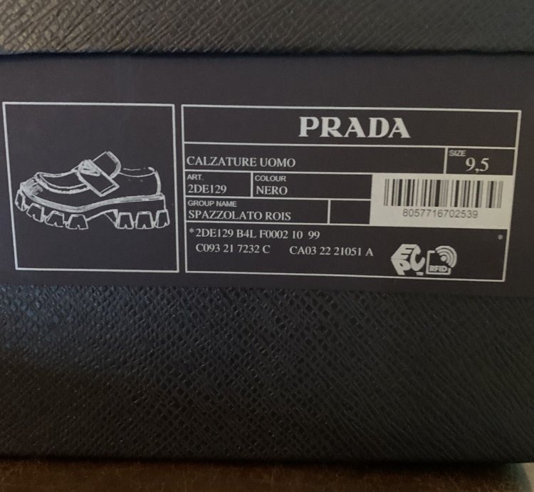 Prada Mens Monolith Brushed Leather Loafers